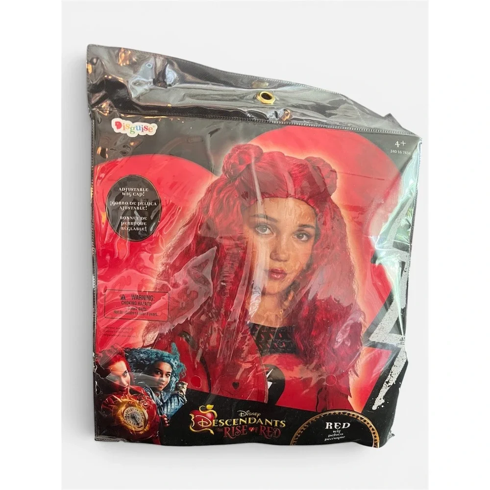 Disney Descendants The Rise of Red Wig Kids Disguise Red Costume Accessory 4+